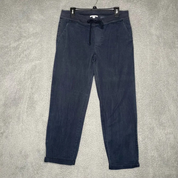 Standard James Perse womens pull on drawstring pants classic utility cuff 2